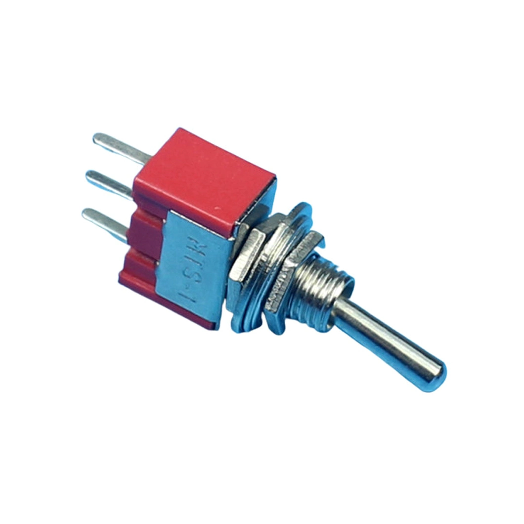 Red 3pins M6 on off on 3 Position Mini Toggle Switch with PC Terminals