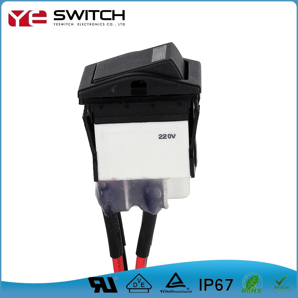 IP67 Waterproof Rocker Switch with LED Illuminated