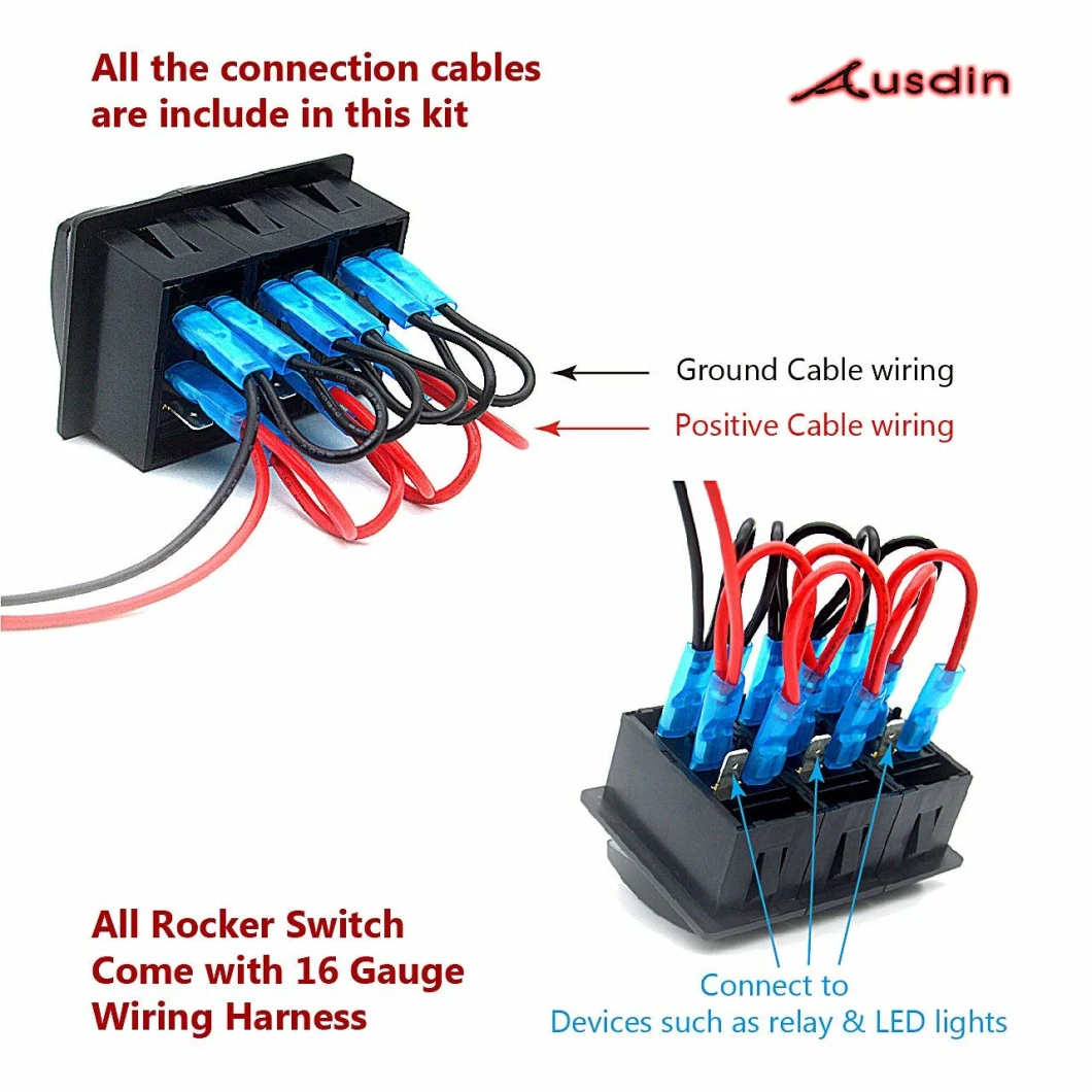 Rocker Switch LED Light Bar 12V Toggle Switch 4 X 4