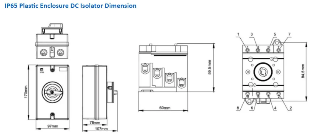 Solar Power 4p PV DC Isolator Switch