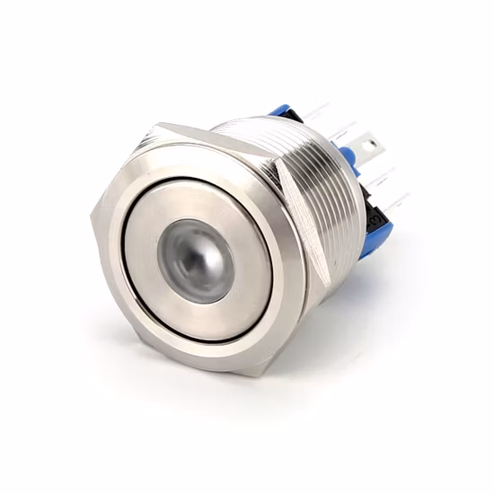 Ток 20А с металлической головкой 1no1nc 2no2nc с мгновенной фиксацией светодиода 22 мм кнопочный переключатель